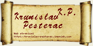 Krunislav Pešterac vizit kartica